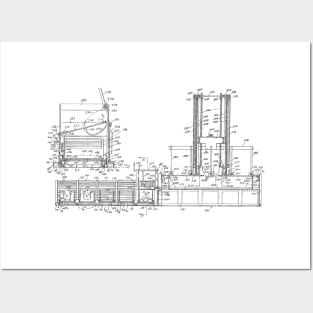 Turkey Loading Apparatus Vintage Patent Hand Drawing Posters and Art